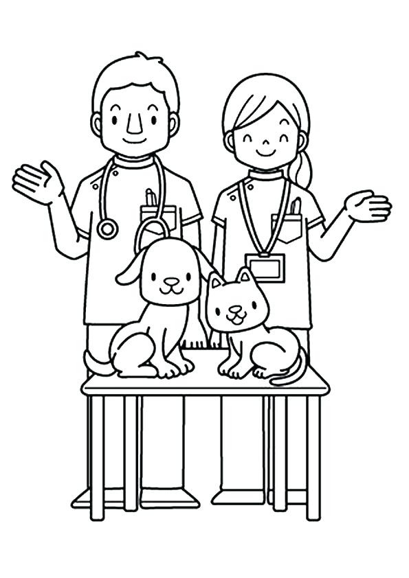 595x842 Career Day Coloring Pages Community Helpers Coloring Picture