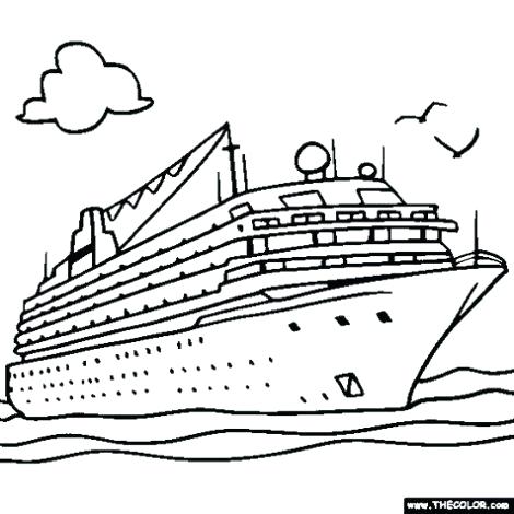 470x470 Cruise Ship Coloring Pages Coloring Pages Winsome Boat Coloring