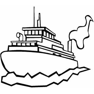 300x300 Cargo Ship On Water Coloring Sheet