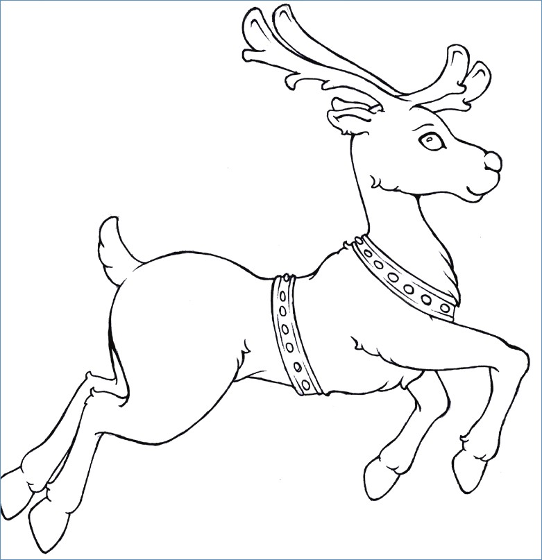 781x807 Rudolph The Reindeer And Friend Coloring Page