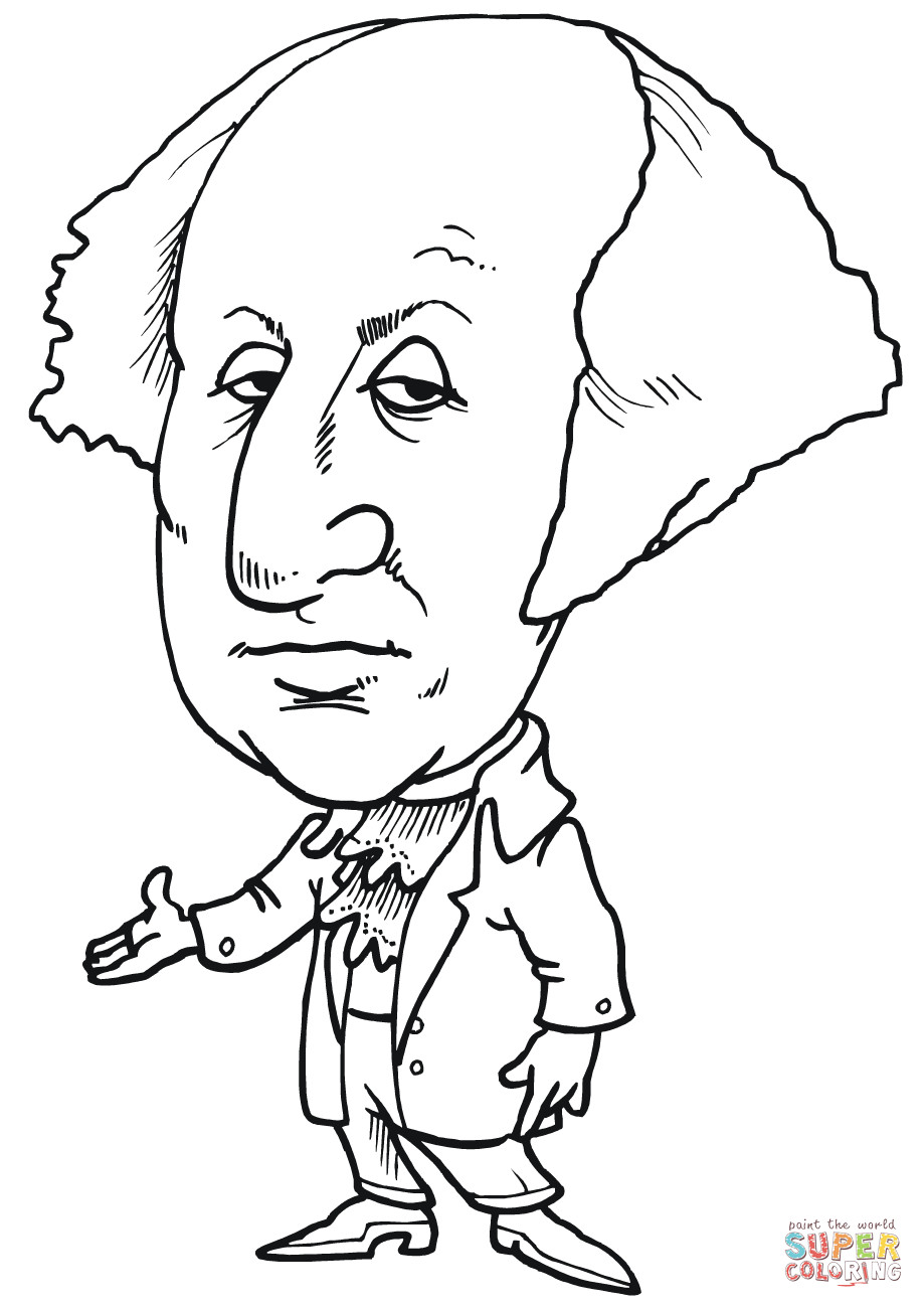 919x1300 George Washington Caricature Coloring Page Free Printable Adorable