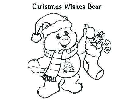 450x334 Christmas Care Bear Coloring Pages