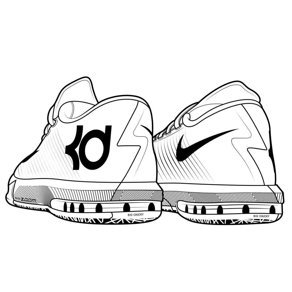 1023x1023 Lebron James Shoes Coloring Pages
