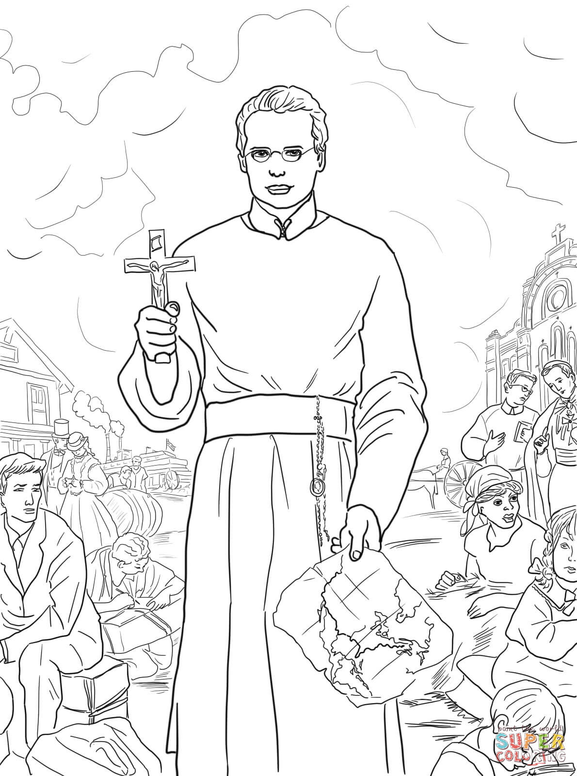 1190x1600 St Anthony Coloring Sheet