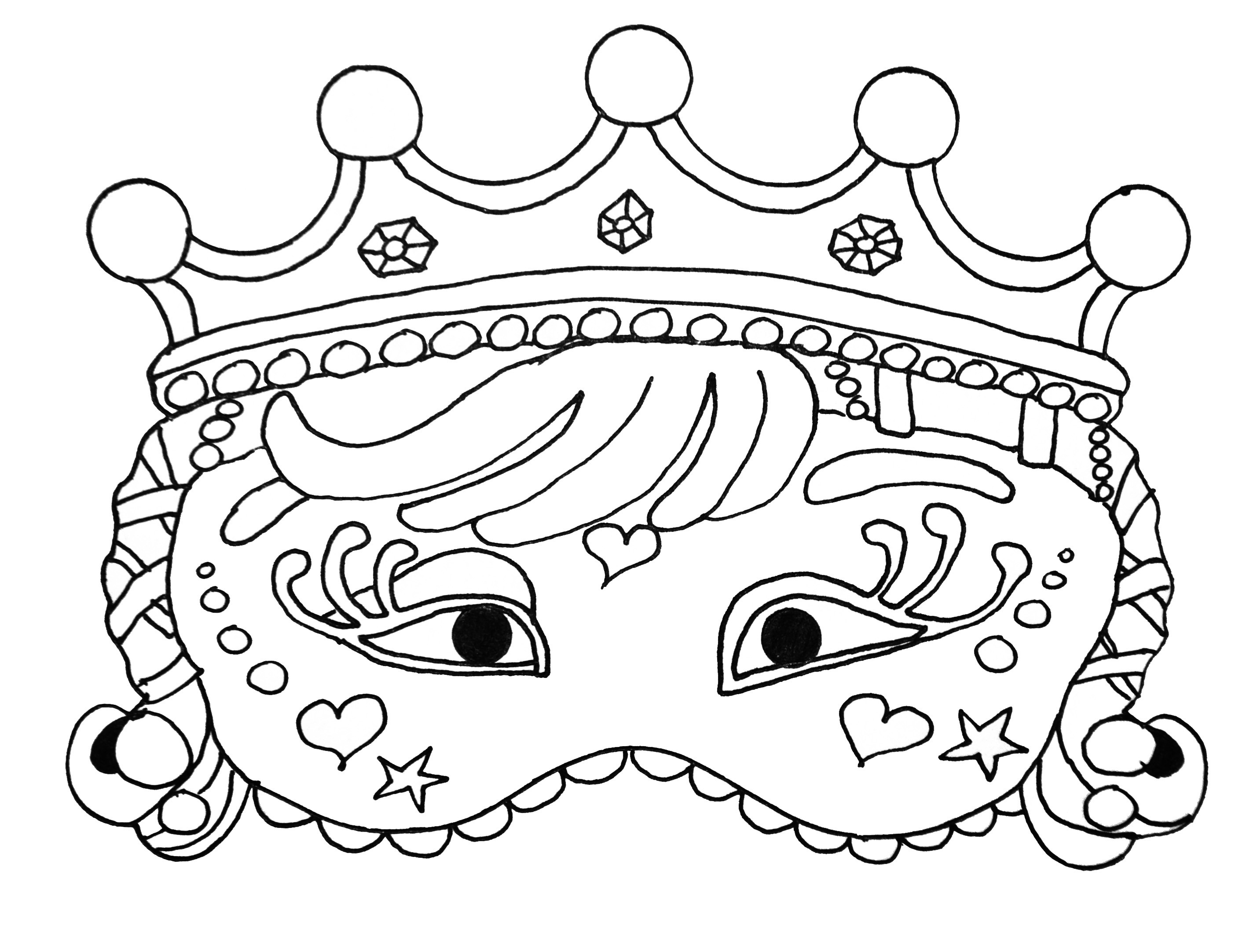 2832x2164 Carnival Coloring Pages Ribsvigyapan Com Mask Lovely Acpra