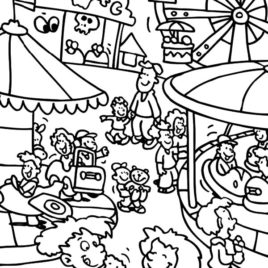 268x268 Printable Carnival Coloring Pages Coloring Page