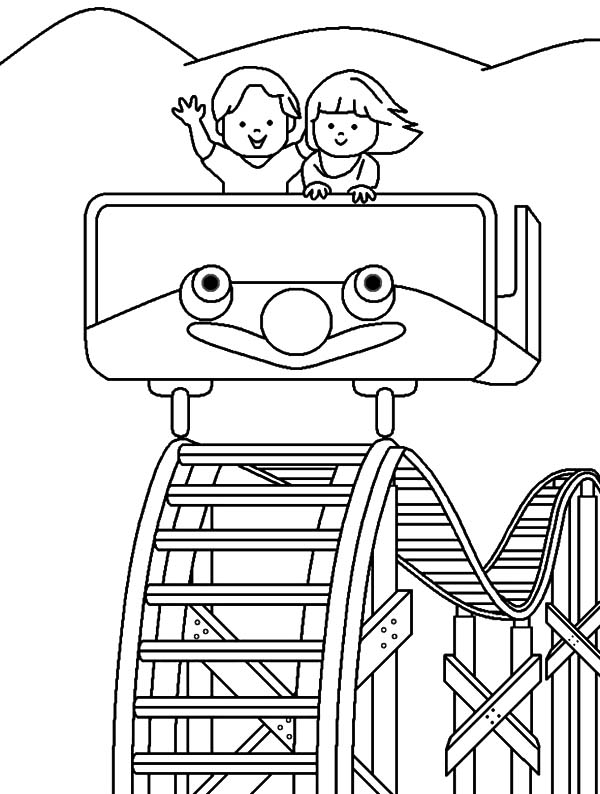 600x794 Roller Coaster Carnival Coloring Pages Best Place To Color