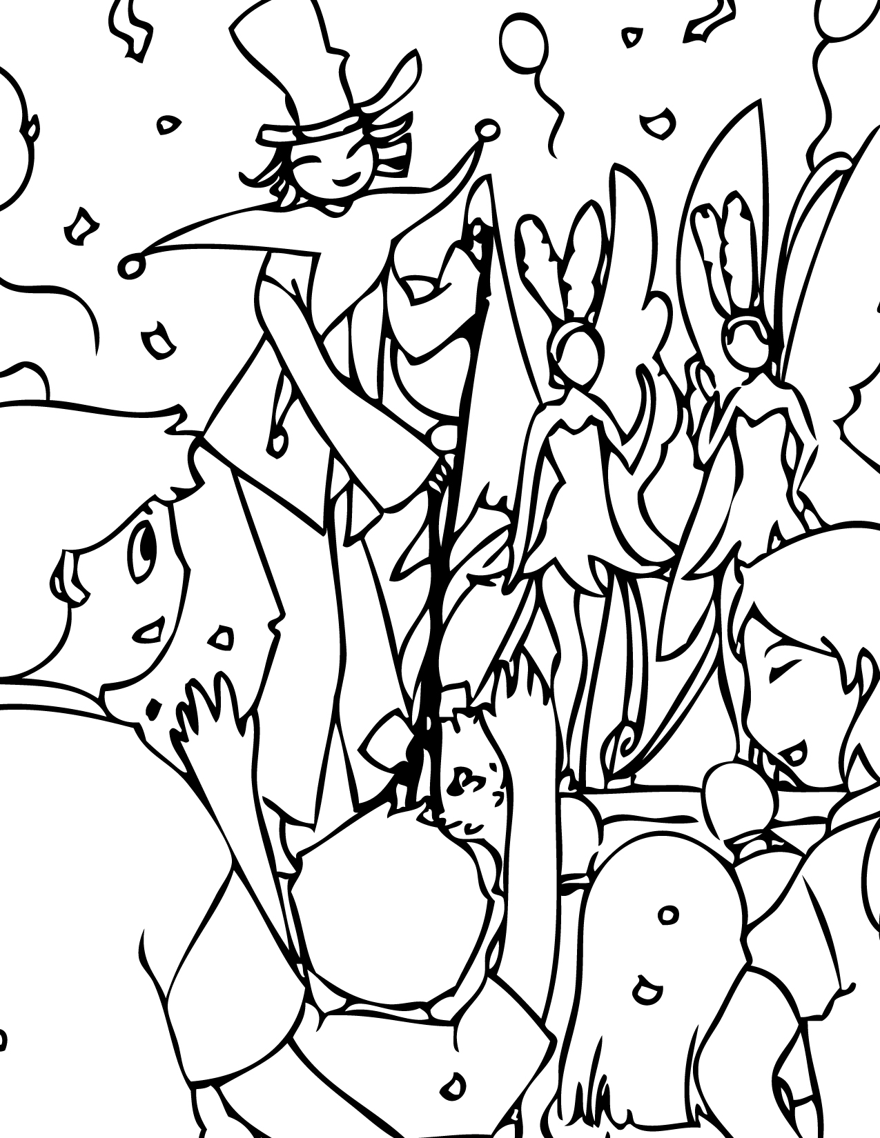 1275x1650 Carnival Coloring Page