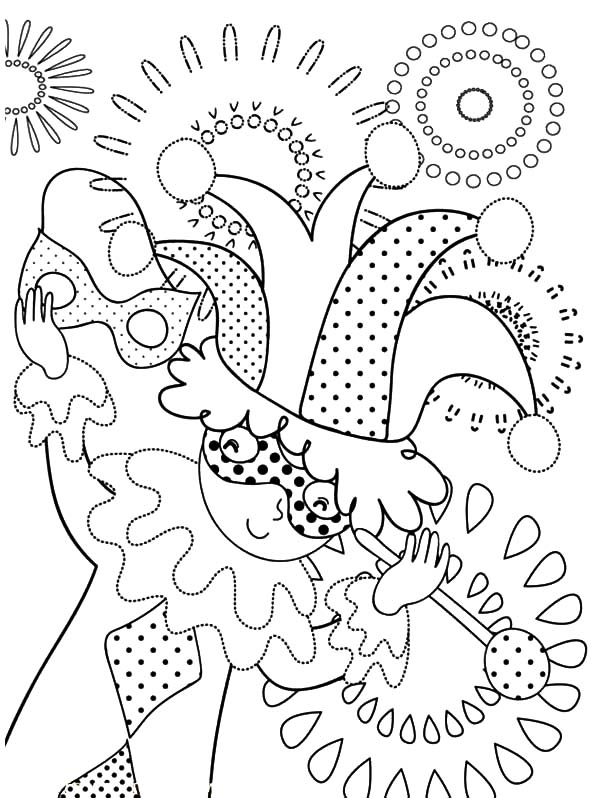 600x798 Carnival Coloring Pictures Harley Quinn Costume