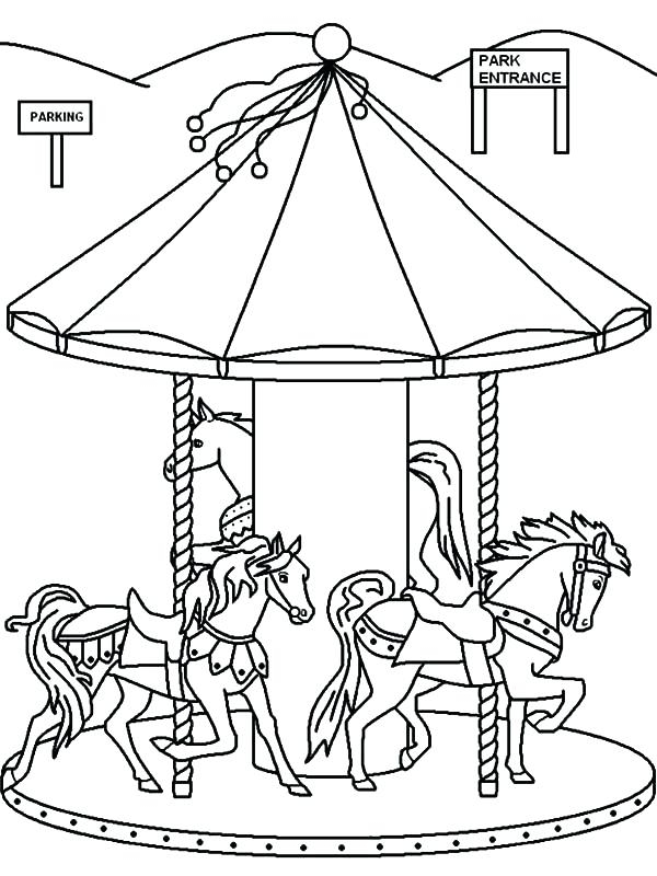 600x800 Carousel Coloring Pages Cool Carousel Coloring Page Carnival