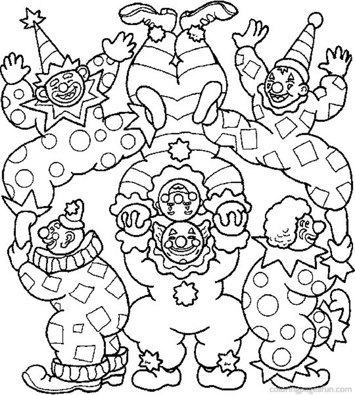720x800 Circus Coloring Pages