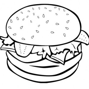 300x300 Food Coloring Pages Simple Kawaii Food Coloring Pages With Food