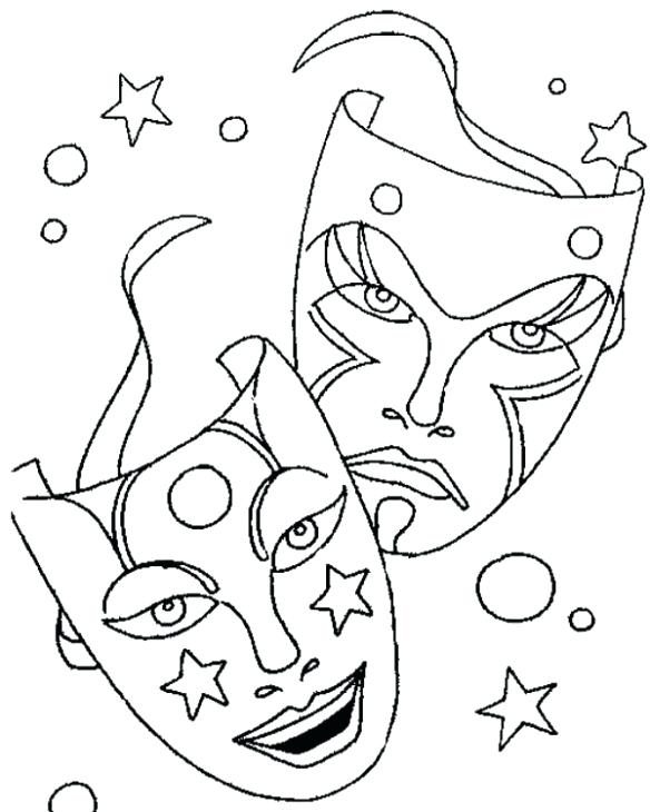 584x730 Carnival Colouring Page