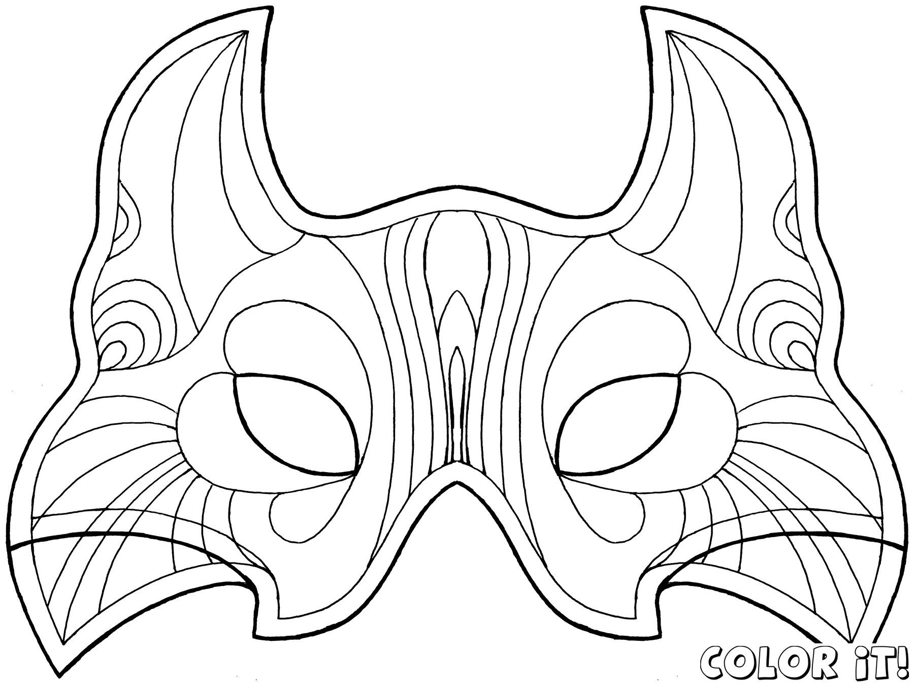 1800x1344 Coloring Mask Carnival Farsangi Carnival