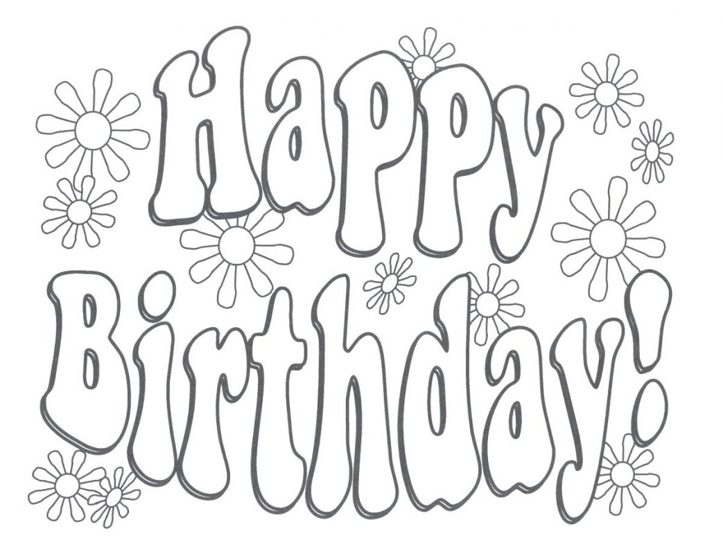 1043x800 Coloring Pages For Adults Easy Candle Birthday Numbers Carolers