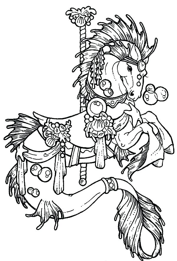 600x883 Carousel Horse Coloring Fresh Carousel Coloring Pages
