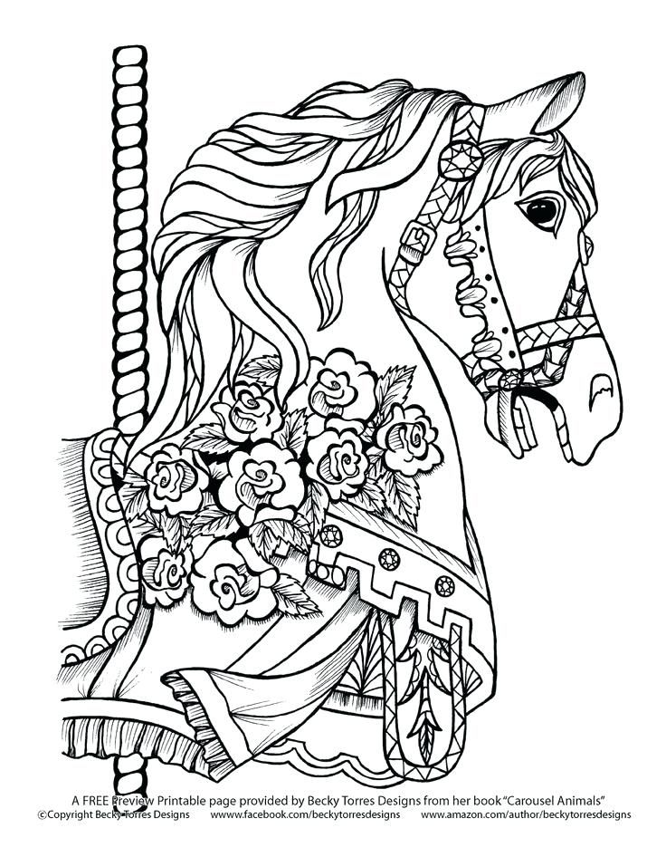 736x946 Best Horses Images On Horses Coloring Books And Carousel Horse