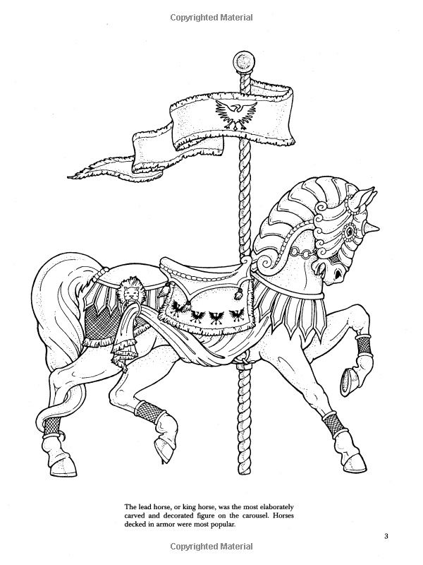 600x800 Carousel Horse Coloring Pages Carousel Animals Coloring Book
