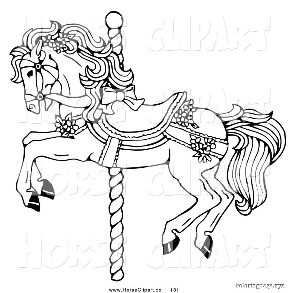 921x938 Free Adult Carousel Animals Coloring Pages Printable