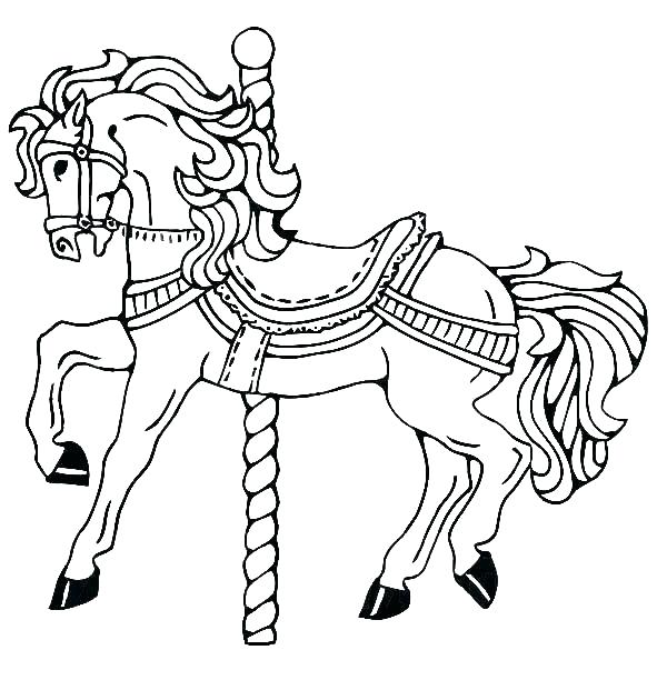 600x612 Horse Coloring Pages Stunning Carousel Coloring Pages