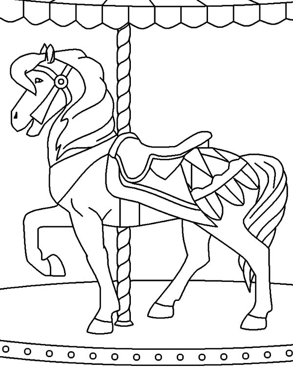 600x784 Carnival Carousel Horse Coloring Pages Best Place To Color