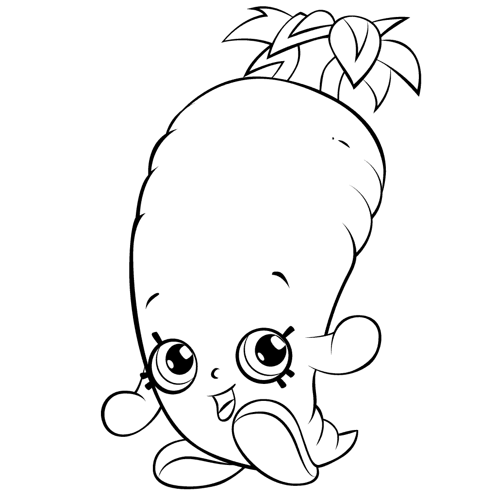 1024x1024 Shopkins Carrot Coloring Page Shopkins Coloring Pages