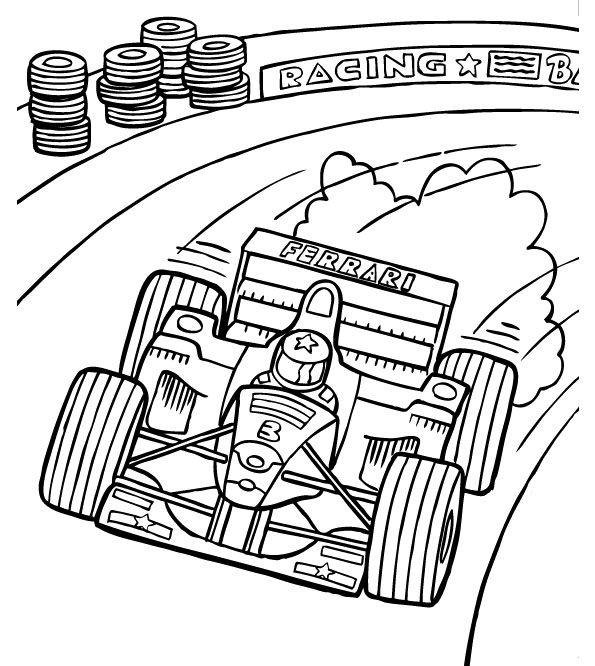 595x666 Drawn Race Car Formula