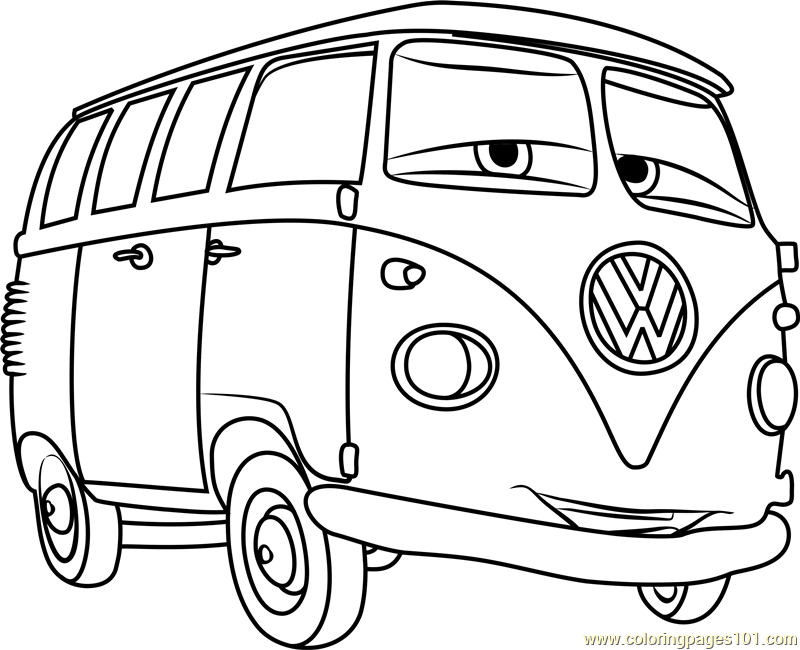 800x650 Fillmore From Cars Coloring Page