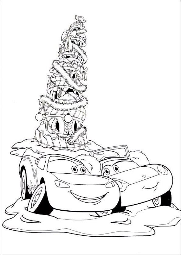 595x834 Kids N Fun Coloring Pages Of Cars Christmas