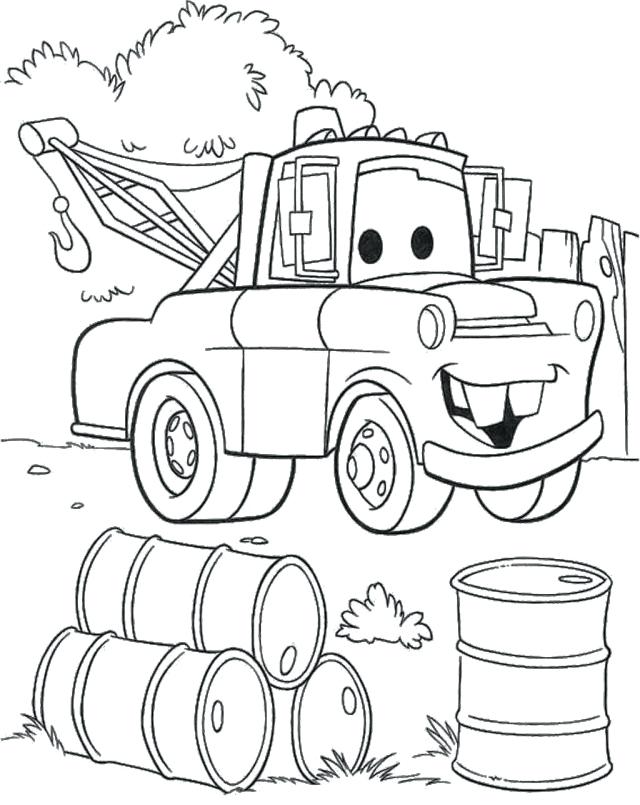 640x805 Cars Coloring Pages Mater From Cars Coloring Pages Cars Coloring