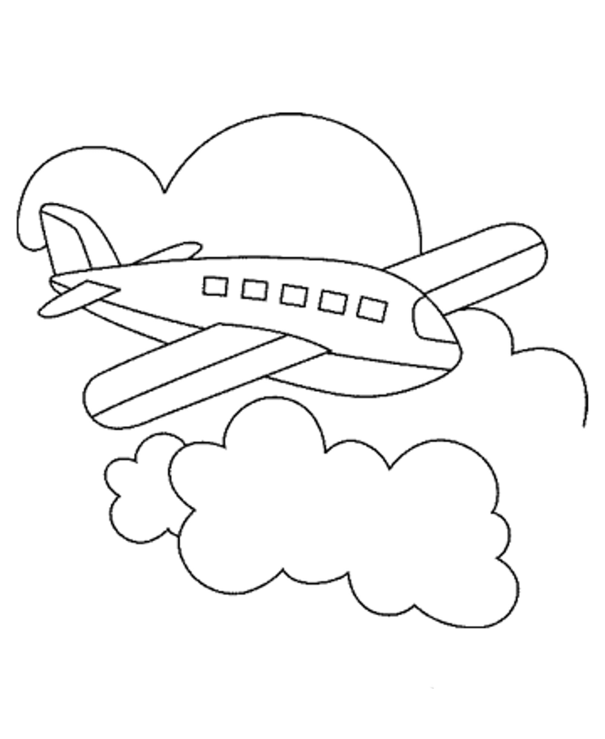 2000x2444 Cartoon Airplane Coloring Pages