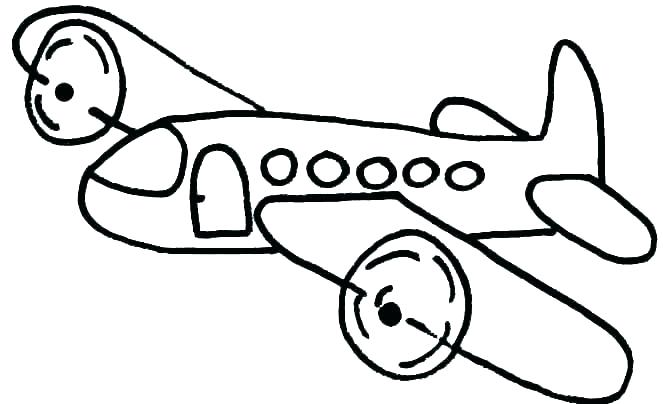 663x404 Plane Coloring Sheets