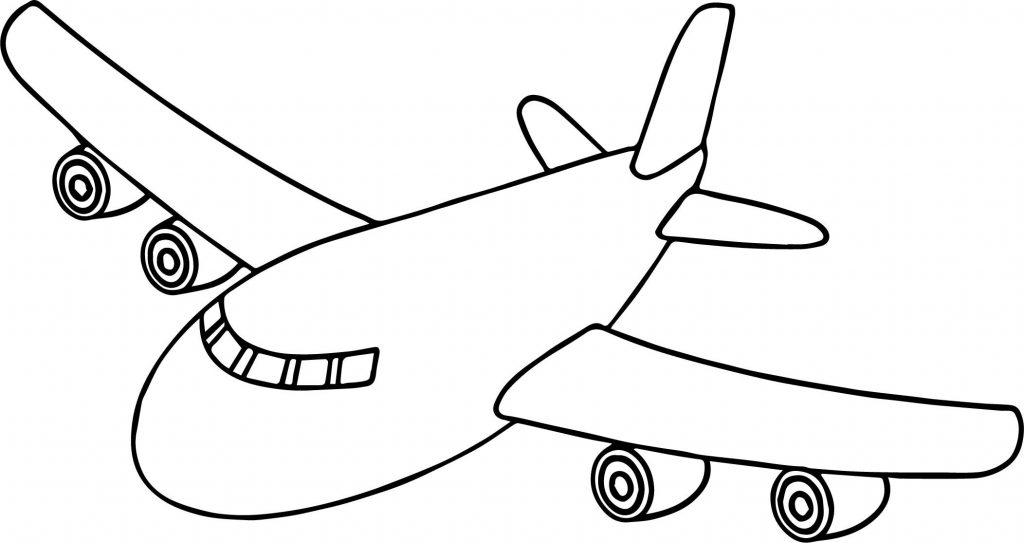 1024x543 Airplane Coloring Page