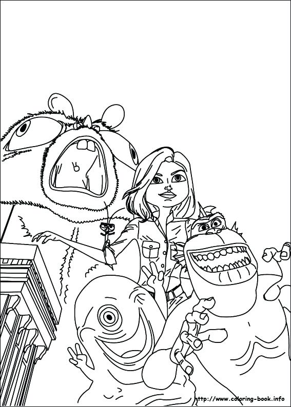 567x794 Monsters Vs Aliens Coloring Pages On Coloring Index Coloring Pages