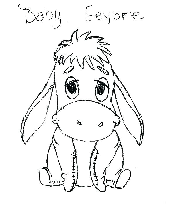 600x727 Baby Eeyore Coloring Pages Coloring Page Baby Coloring Pages Color