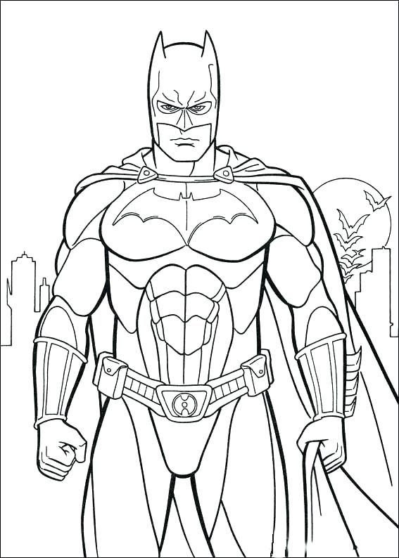 567x794 Good Batman Coloring Pages Printable For Action Cartoon Batman
