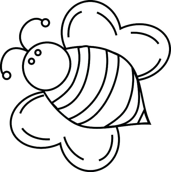 600x606 Amazing Bee Coloring Page Or Printable Cartoon Bee Coloring Page