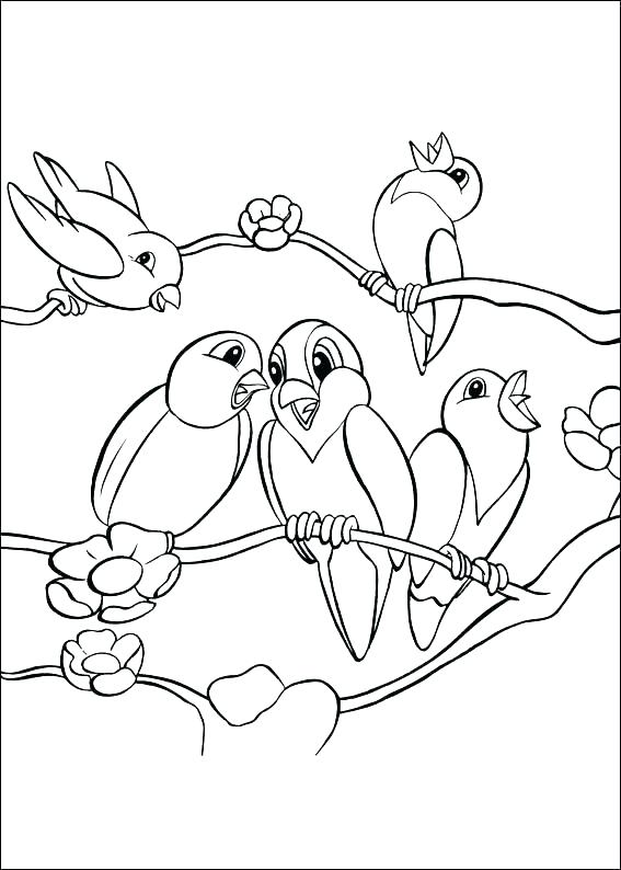 567x794 Bird Coloring Pages For Adults Vibrant Creative Free Blue Cartoon