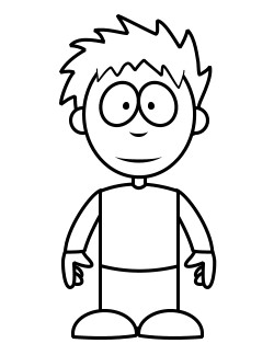 250x324 Boy Coloring Pages