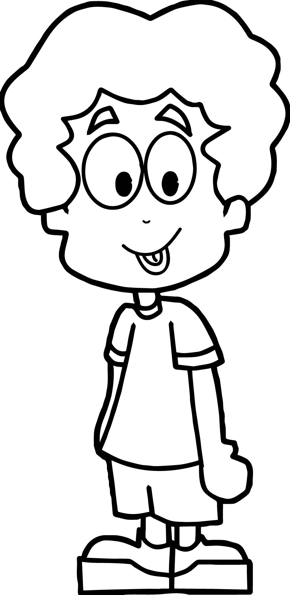 933x1910 Cartoon Boy Coloring Page Wecoloringpage