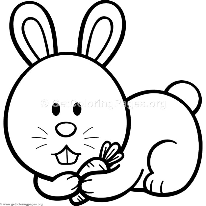 700x700 Little Cute Cartoon Rabbit Coloring Pages