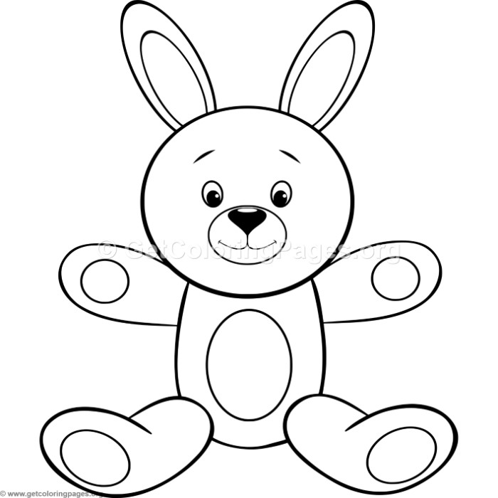 700x700 Simple Cute Cartoon Bunny Coloring Pages