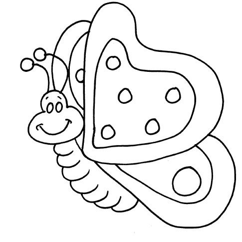 485x485 Cartoon Butterflies Coloring Pages Color Bros