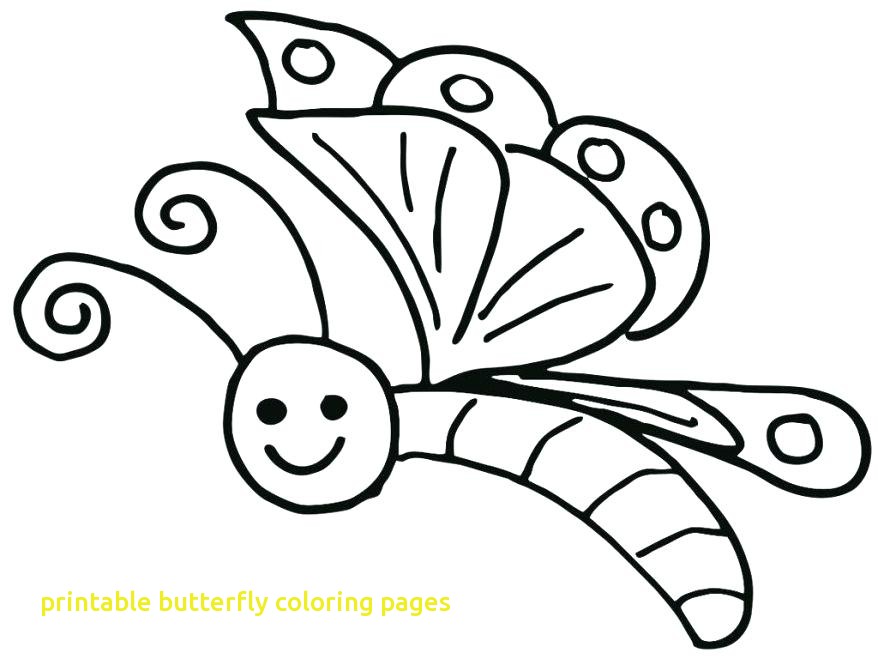 878x659 Printable Butterfly Coloring Pages With Cartoon Butterfly Coloring