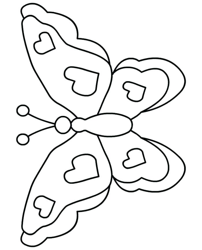 700x863 Simple Butterfly Coloring Pages Butterfly Drawing Free Simple