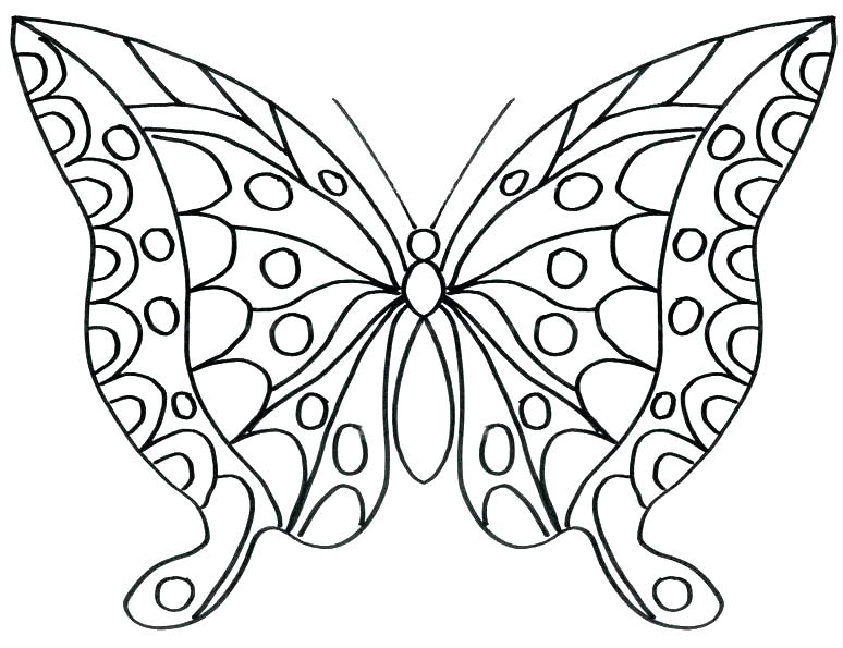 774x595 Butterfly Coloring Pages Printable