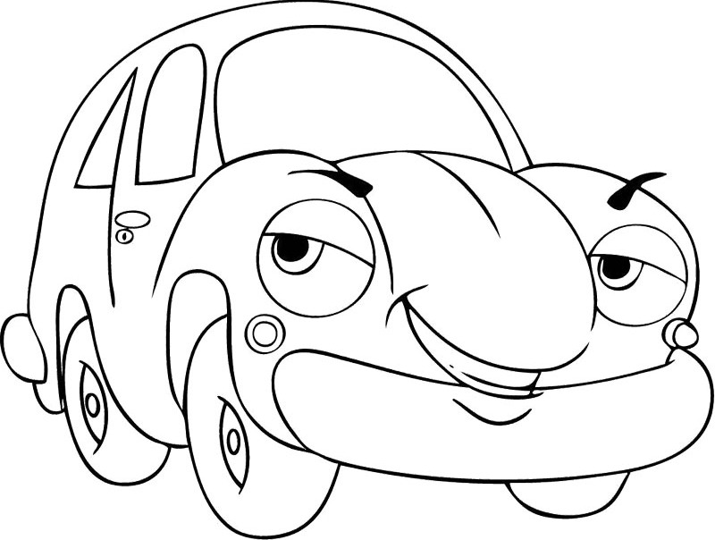 Cartoon Car Coloring Pages at GetDrawings | Free download