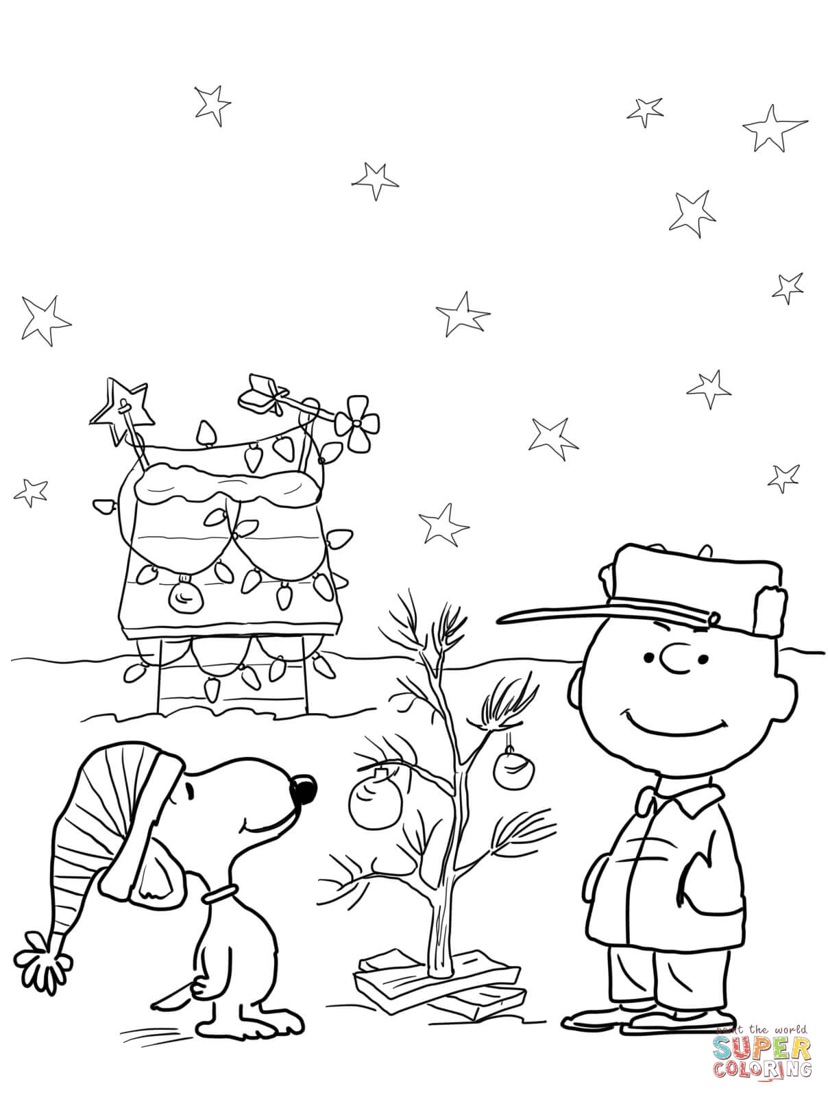 1208x1600 Snoopy Christmas Coloring Pages Free