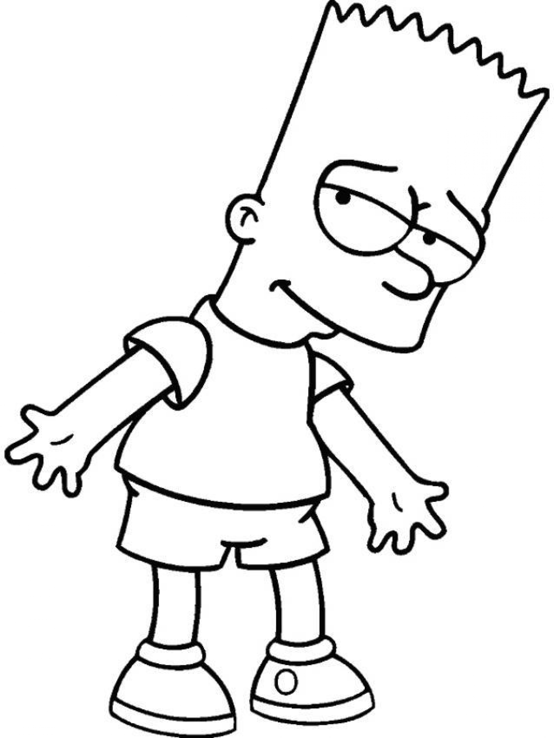 1920x2557 Bart Simpson Coloring Pages Cartoon Characters Pictures
