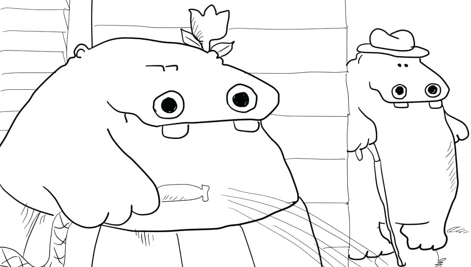 960x544 Baby Hippo Coloring Pages Hippopotamus Coloring Pages Baby Hippo